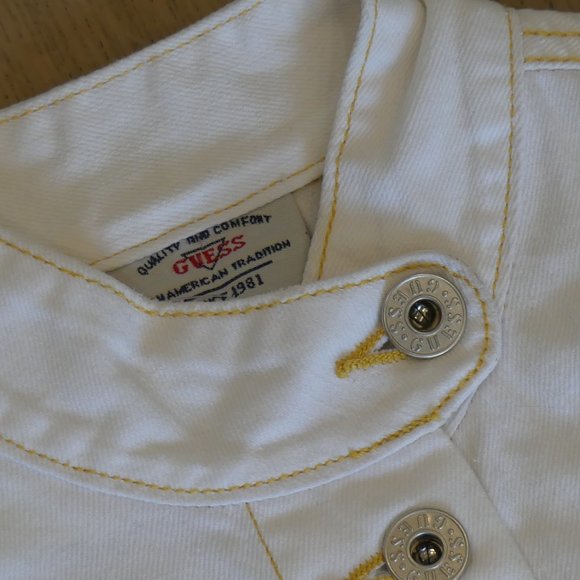 Guess American Tradition Vintage White Small Denim Jacket - Picture 4 of 6